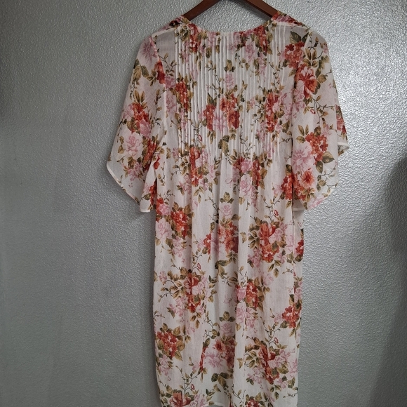 American Eagle Outfitters Floral Swim Cover Up/Open Duster/Boho Size XS/S - Picture 12 of 15